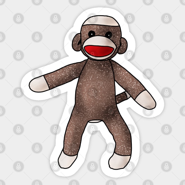 Sock Monkey Sticker by Slightly Unhinged